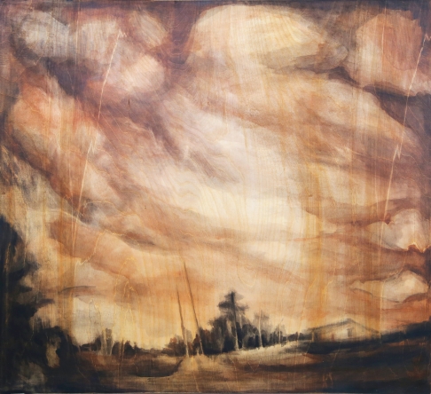 The Only Way Out is Through by Sarah Nelson | Mixed media on wood panel The Only Way Out is Through